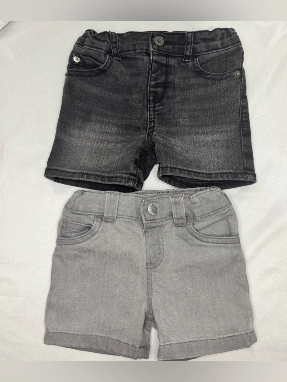 2-Pairs of Toddler Shorts Black & Gray